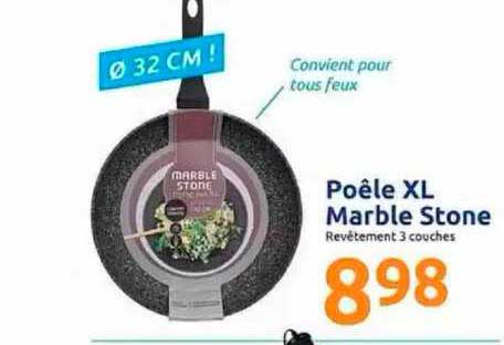 poêle xl marble stone