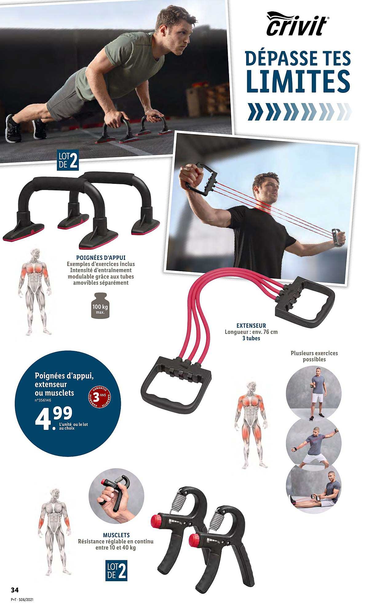 poignées d'appui, extenseur ou musclets crivit