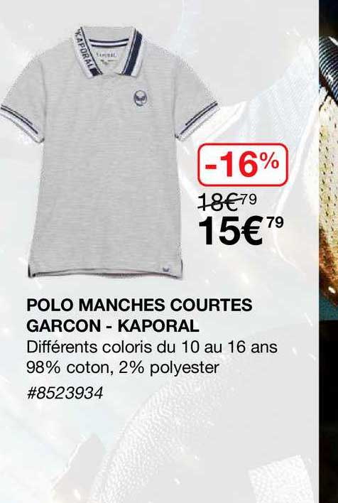 polo manches courtes garçon - kaporal