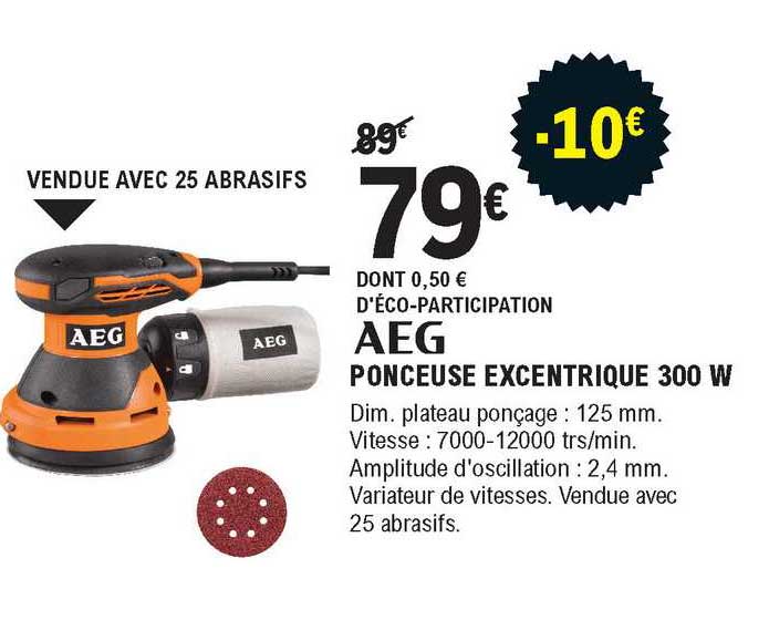 ponceuse excentrique 300 w aeg