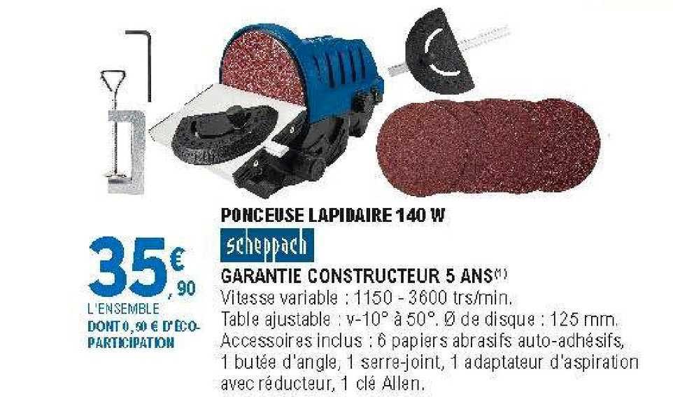 Ponceuse Lapidaire 140 W Scheppach