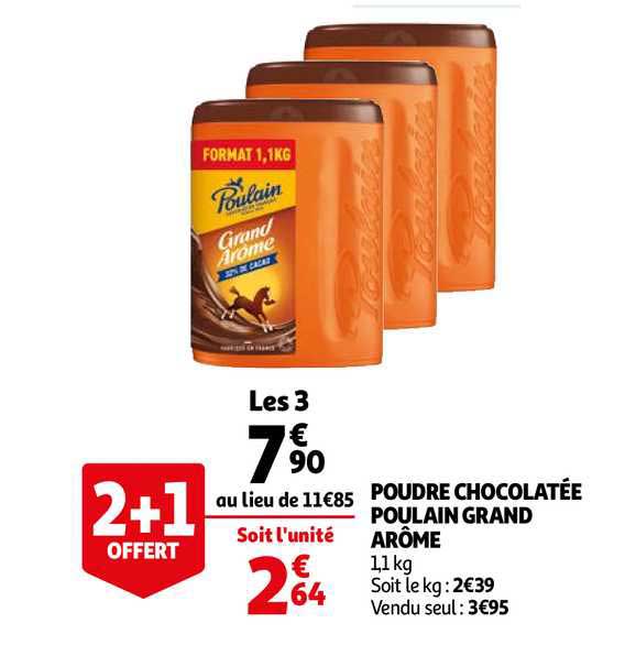 poudre chocolatée poulain grand arôme