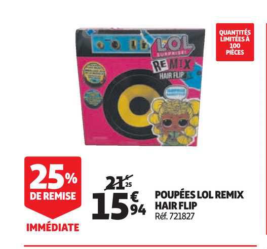 poupées lol remix hair flip