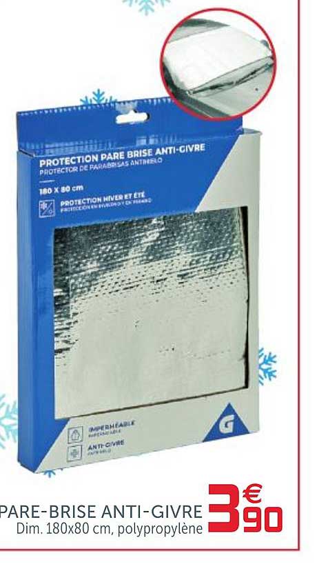 protection pare-brise anti-givre