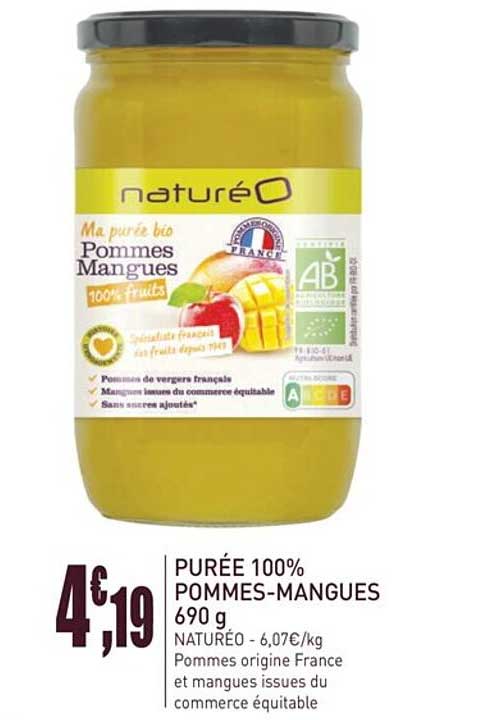 Purée 100% Pommes Mangues