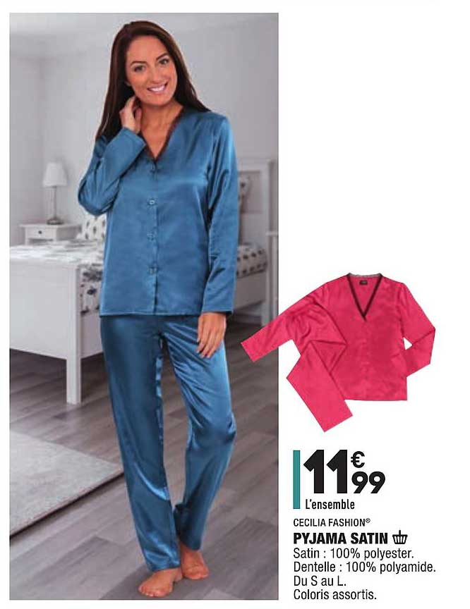 pyjama satin cecilia fashion