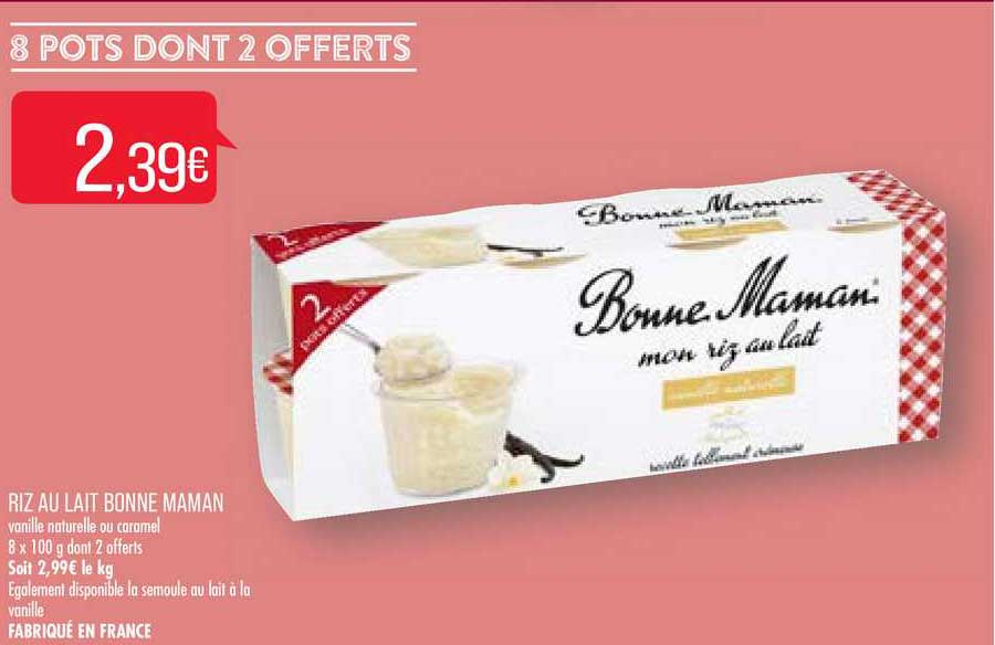 riz au lait bonne maman