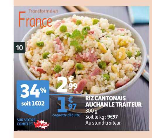 riz cantonais auchan le traiteur
