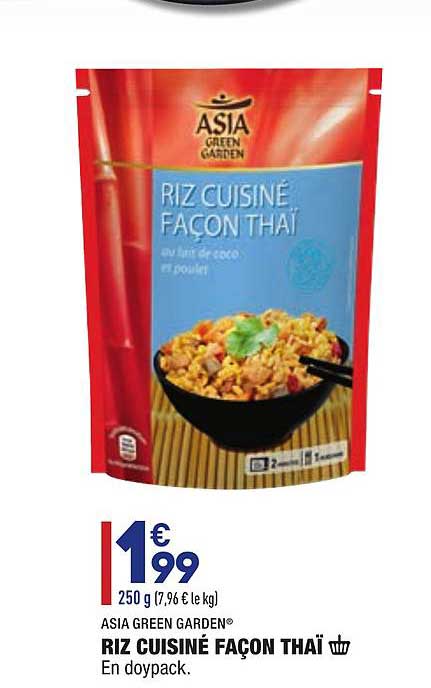 riz cuisiné façon thaï asia green garden