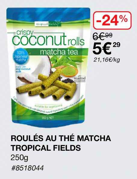 roulés au thé matcha tropical fields