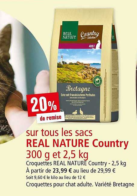 sacs real nature country 300 g et 2,5 kg