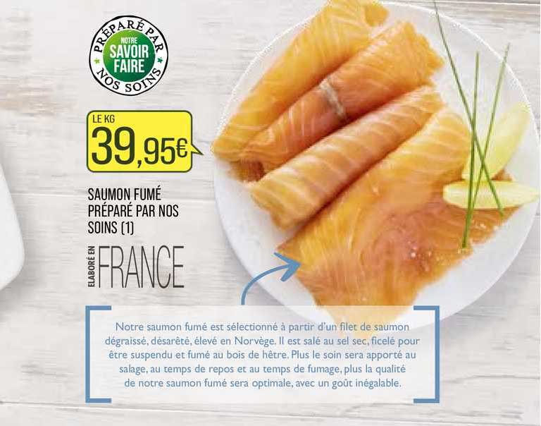 saumon fumé préparé par nos soins