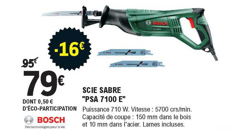 scie sabre "psa 7100 e"