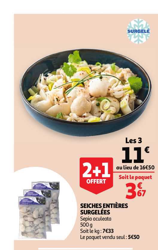 Seiches Entières Surgelées