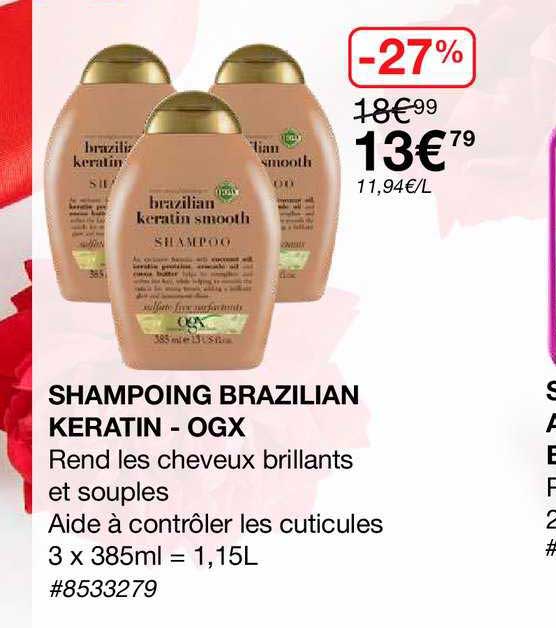 shampoing brazilian keratin - ogx