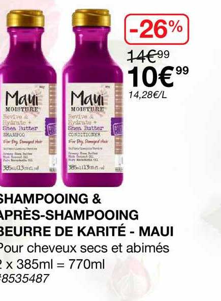 shampooing & après-shampooing beurre de karité - maui