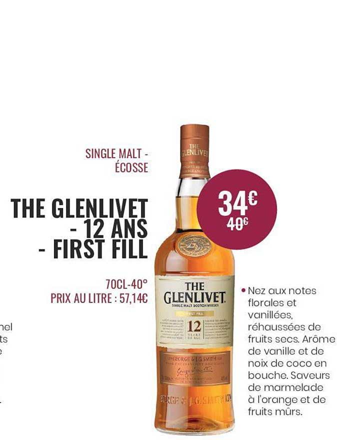 single malt-écosse the glenlivet - 12 ans - first fill