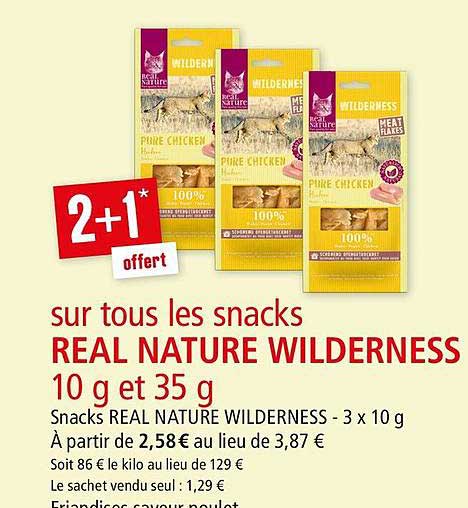 snacks real nature wilderness 10 g et 35 g