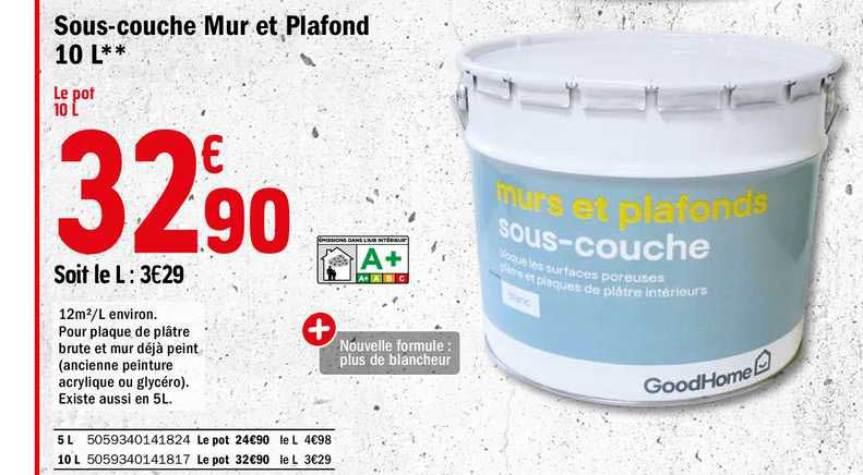 sous-couche mur et plafond 10 l goodhome