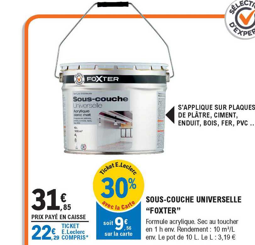 sous-couche universelle "foxter"