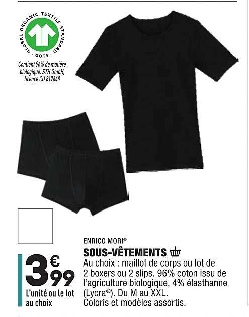 sous-vêtements enrico mori