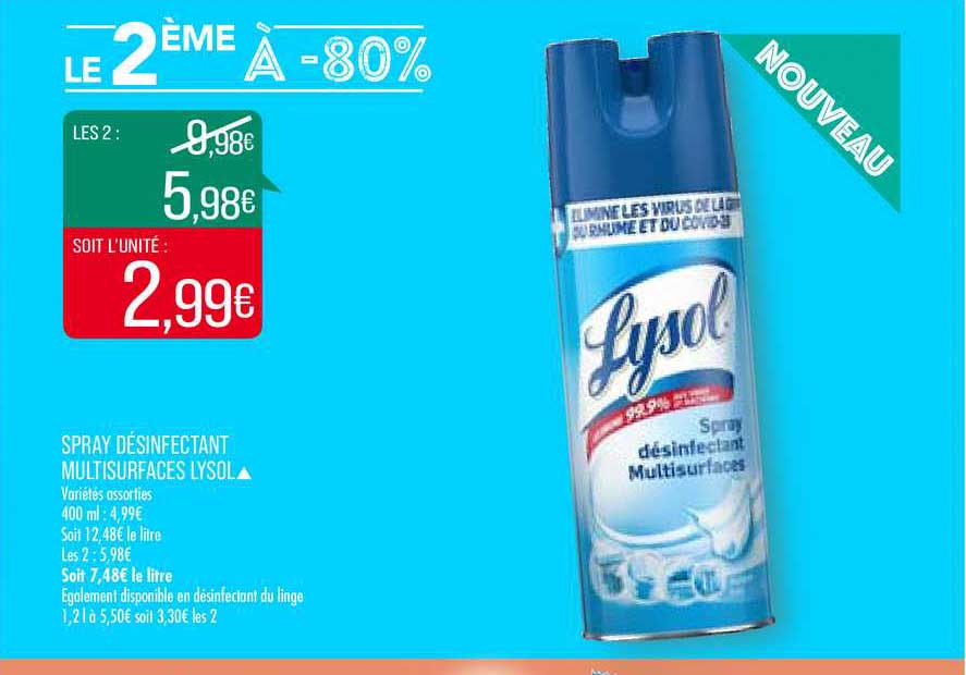 spray désinfectant multisurfaces lysol