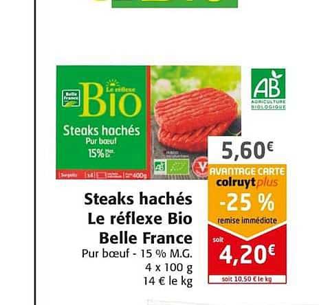 steaks hachés le réflexe bio belle france