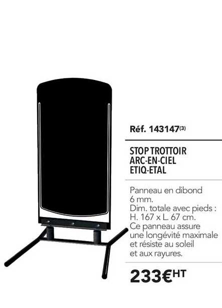 stop trottoir arc en ciel etiq etal
