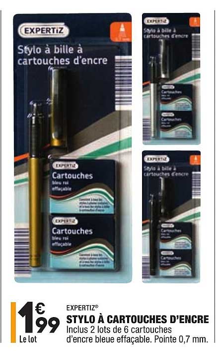stylo à cartouches d'encre expertiz