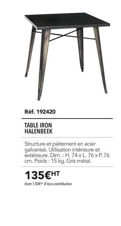 table iron halenbeek