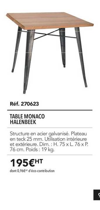 Table Monaco Halenbeek