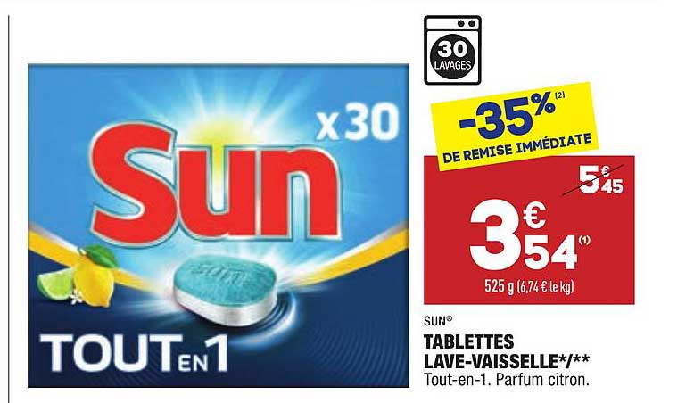 tablettes lave-vaisselle sun