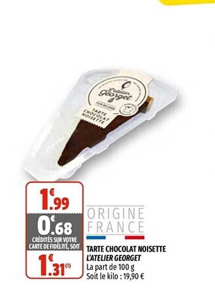 tarte chocolat noisette l'atelier georget