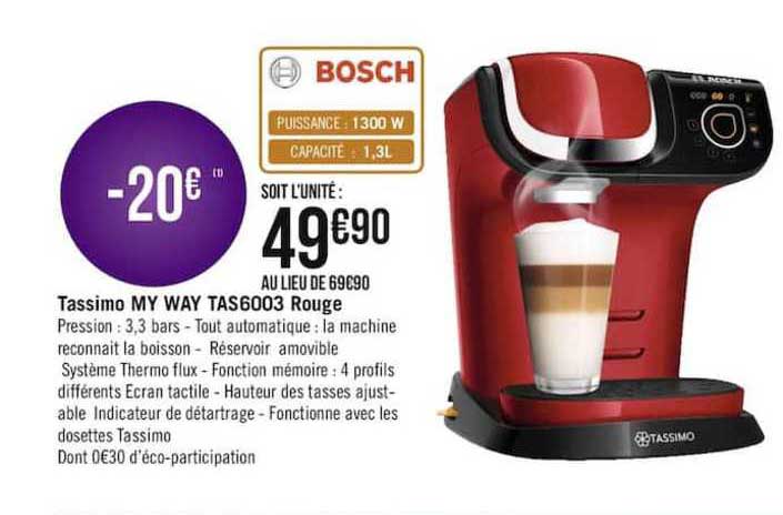 tassimo my way tas6003 rouge bosch