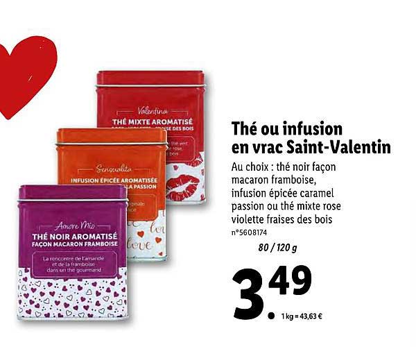 Thé Ou Infusion En Vrac Saint-valentin