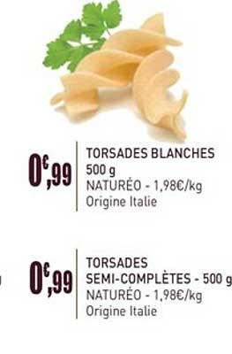 torsades blanches torsades semi complètes