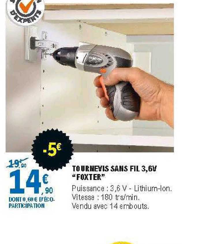 tournevis sans fil 3,6v "foxter"