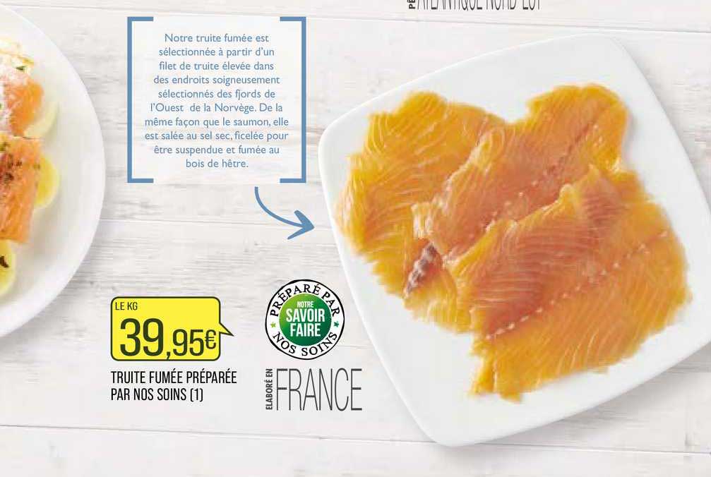 truite fumée préparée par nos soins