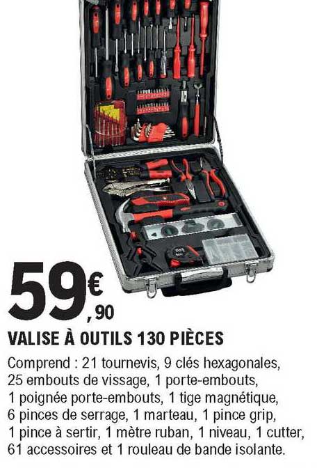Valise à Outils 130 Pièces