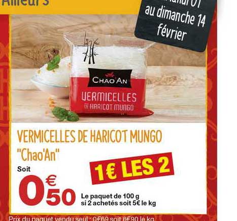 Vermicelles De Haricot Mungo "chao'an"