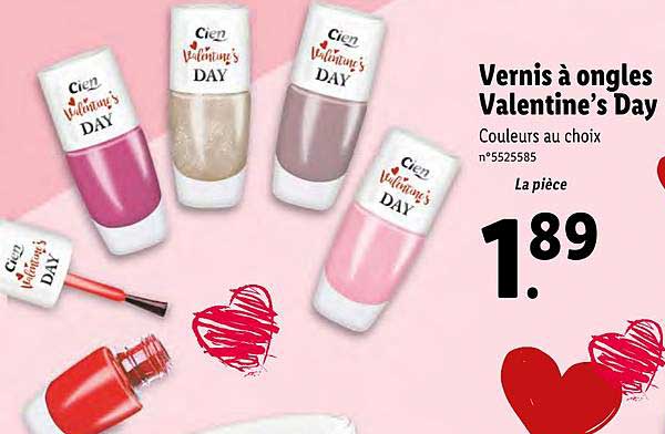 vernis à ongles valentine's day