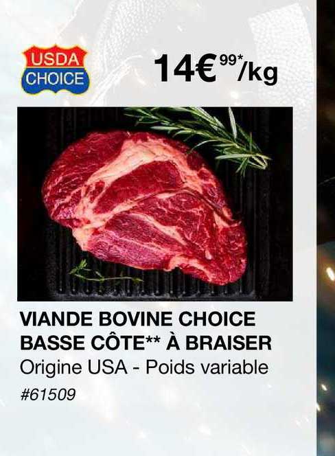 viande bovine choice basse côte à braiser