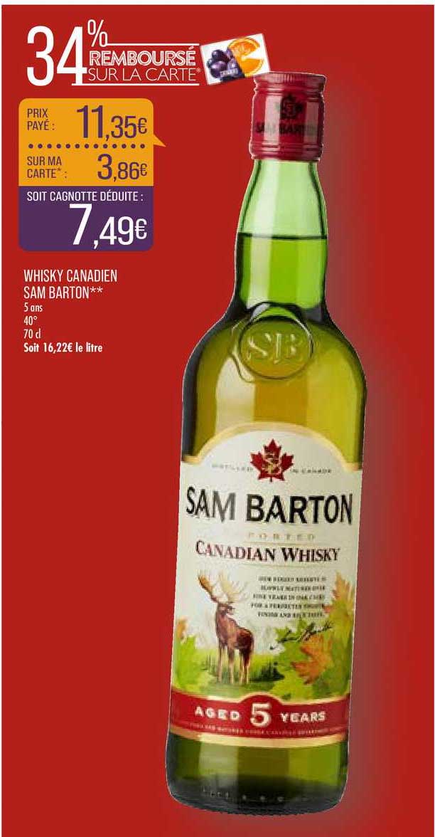 Whisky Canadien Sam Barton