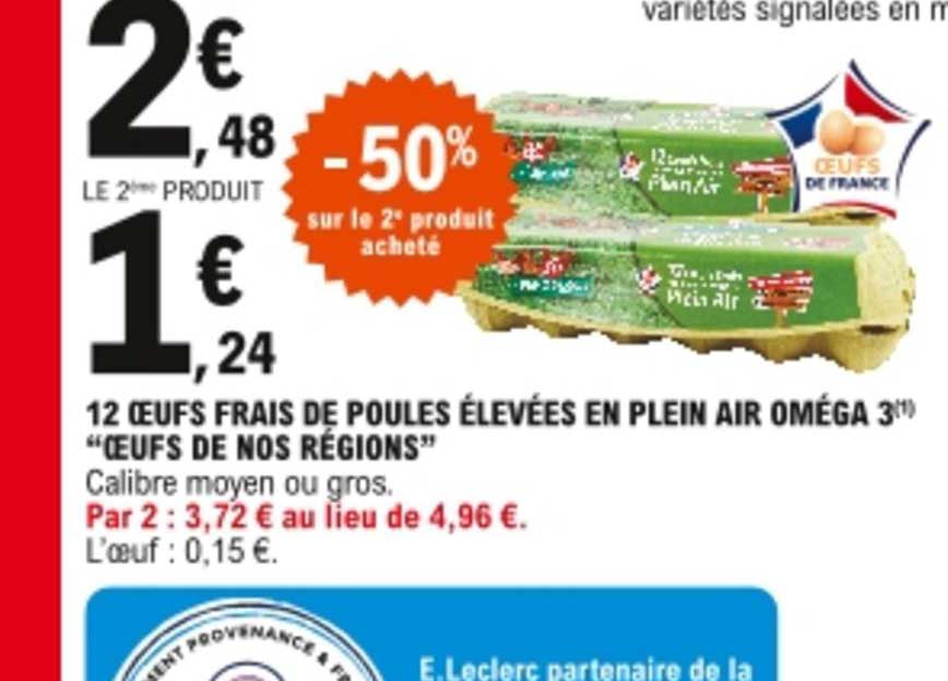 12 Oeufs Frais De Poules élevées En Plein Air Oméga 3 "oeufs De Nos Régions"