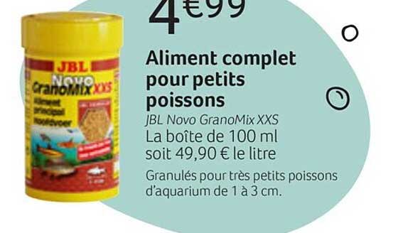 aliment complet pour petits poissons