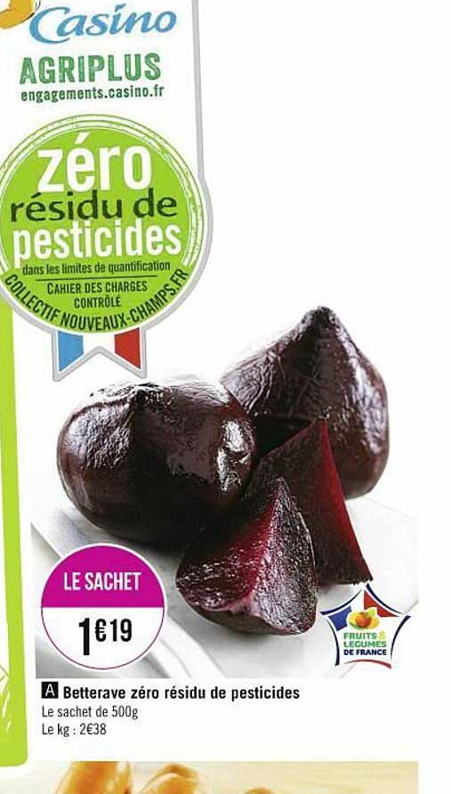 betterave zéro résidu de pesticides