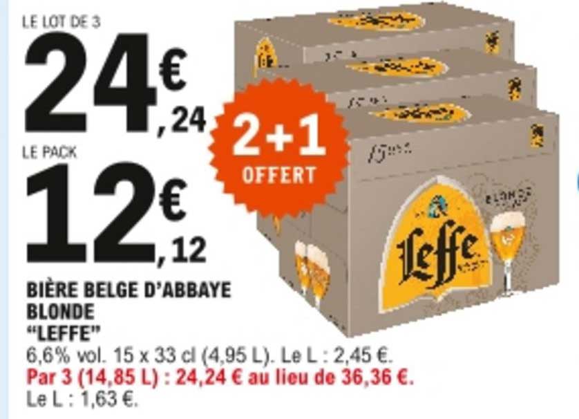 Bière Belge D'abbaye Blonde "leffe"