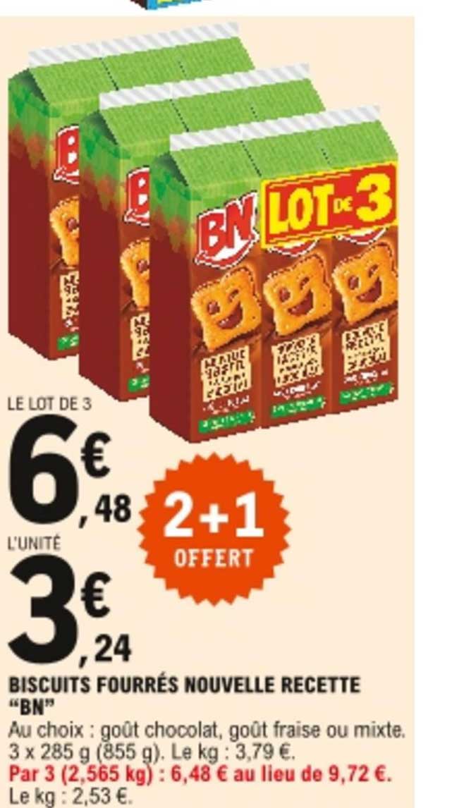 biscuits fourrés nouvelle recette "bn"