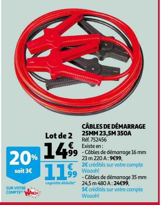 câbles de démarrage 25mm 23,5m 350a