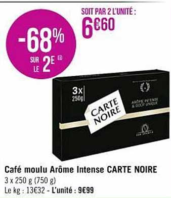 Café Moulu Arôme Intense Carte Noire
